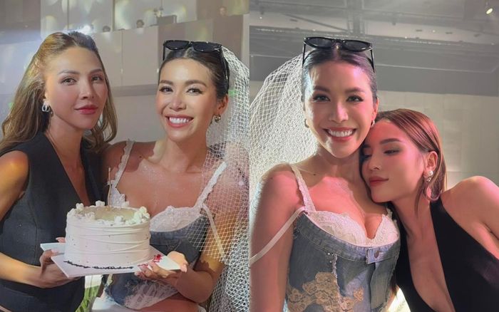 Hoa hậu Kỳ Duyên né mặt bạn gái tin đồn trong lễ cưới Minh Tú
