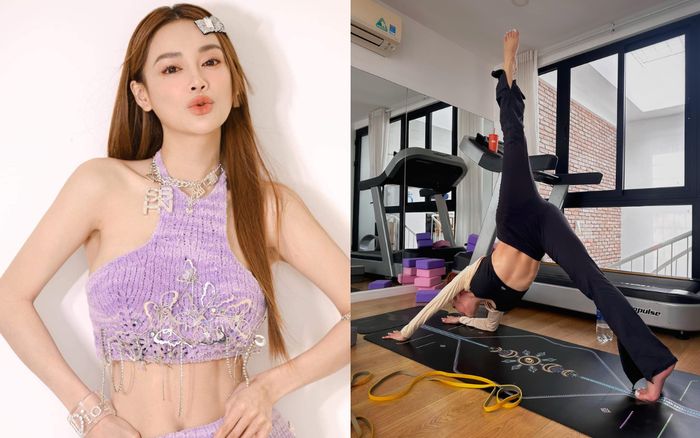 Nhã Phương gây thót tim với cách tập Yoga dễ gặp nguy hiểm