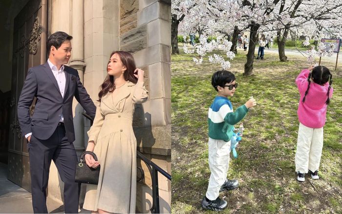 Hoa hậu Đặng Thu Thảo cho hai nhóc tỳ 'xuất ngoại', quý tử nhỏ chuẩn soái ca nhí