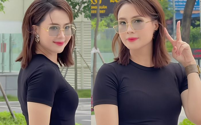 Sắc vóc 'mẹ hai con' Hồng Diễm ở tuổi U50 gây bão