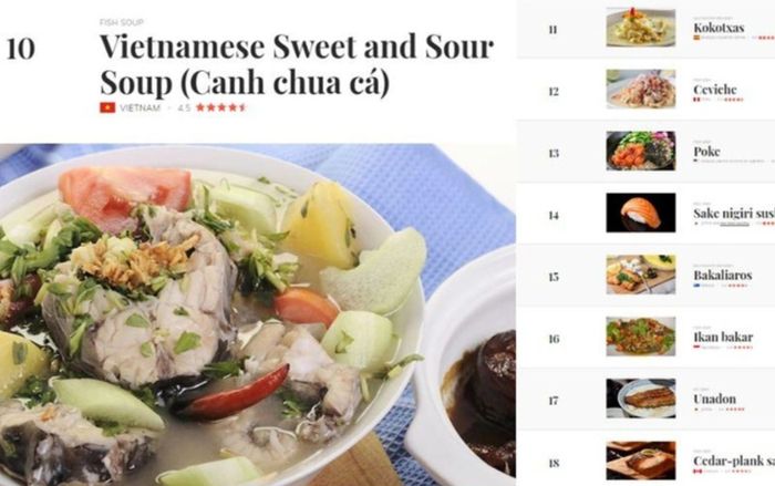 Canh chua cá Việt Nam gây choáng khi lọt top 10 món cá ngon nhất thế giới