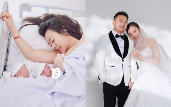 Phương Oanh vừa sinh con, hé lộ thông tin đầu tiên của 2 nhóc tỳ