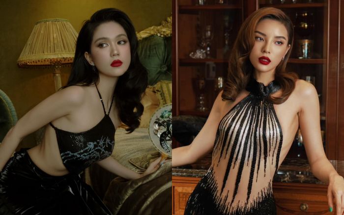 Ngọc Trinh, Kỳ Duyên khoe lưng trần quyến rũ