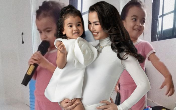 Ái nữ lai Ấn nhà Võ Hạ Trâm cầm micro ca hát: 'Con cỡ này, mẹ cỡ nào?'