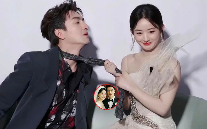 Bức ảnh cưới bị rò rỉ của Triệu Lệ Dĩnh và Lâm Canh Tân, nụ cười hạnh phúc khiến fan tan chảy