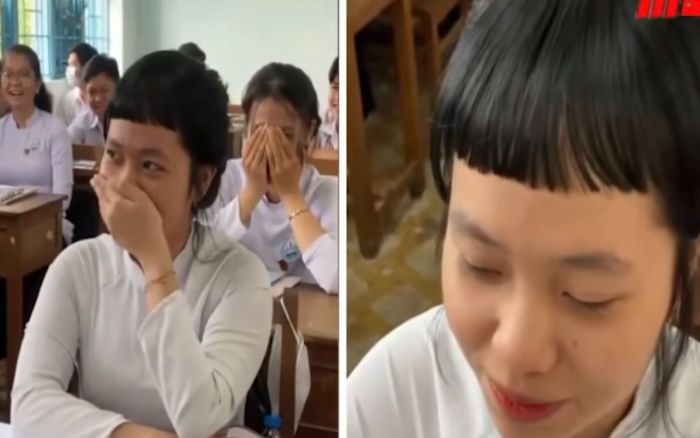 Thầy giáo đứng hình khi nhìn thấy mái tóc của nữ sinh và cái kết giận tím mặt