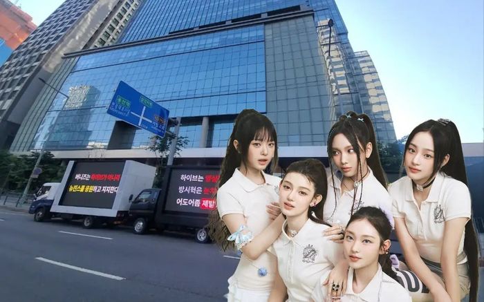 Fan NewJeans gửi xe tải biểu tình đến trụ sở HYBE, một thành viên tạm dừng quảng bá