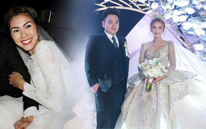 Số phận trái ngược của Tăng Thanh Hà và Xoài Non dù cùng mặc váy cưới siêu đắt