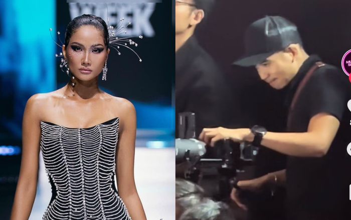 Bạn trai cười tủm tỉm, mắt không rời khi thấy H'Hen Niê trình diễn