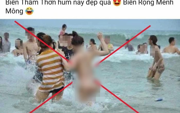 Thông tin mới nhất vụ hình ảnh cô gái khoả thân tắm ở biển Sầm Sơn