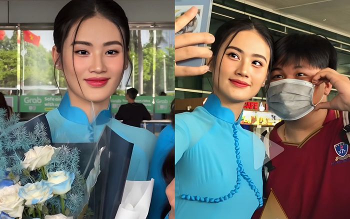 Hoa hậu Ý Nhi được săn đón ngoài sân bay trong ngày đón Miss World