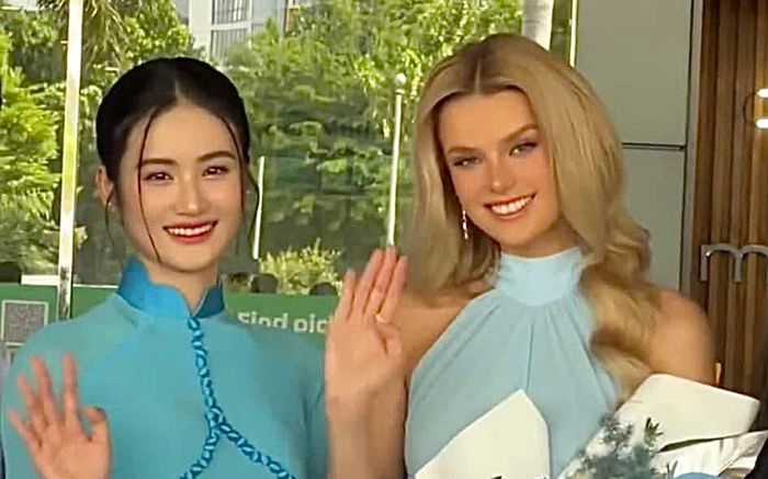 Hoa hậu Ý Nhi - 'búp bê sống' Miss World chung khung hình: Bừng sáng sắc vóc qua cam thường