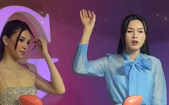 Hoa hậu Đỗ Thị Hà và Tiểu Vy có thái độ 'sượng trân' khi chung khung ảnh