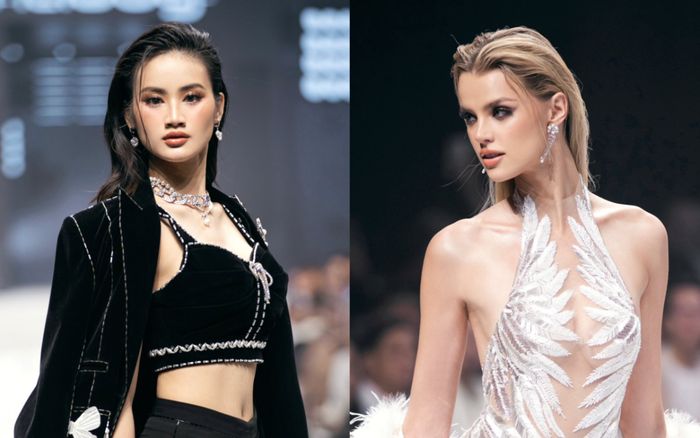 Hoa hậu Thế giới làm vedette trên sàn diễn Việt, Ý Nhi đỉnh không kém cạnh