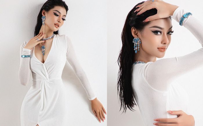 Á hậu Việt khoe eo thon giữa lúc bị nghi có tin trọng đại