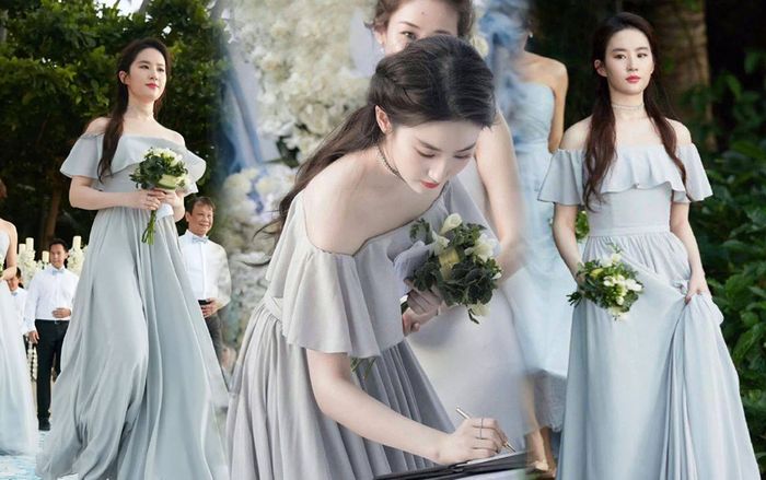 Nhan sắc cực phẩm của Lưu Diệc Phi khi làm phù dâu