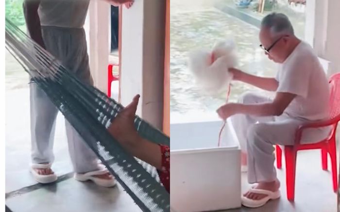 Thấy con gái có đôi dép lạ mắt, ông bố mang thấy đẹp khẳng định giá nào cũng mua