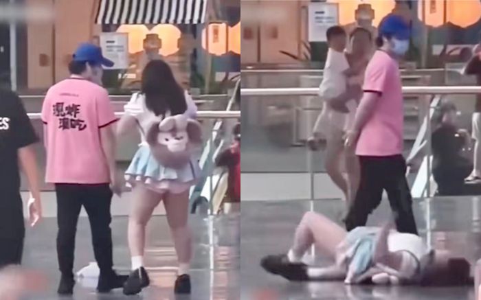 Nũng nịu với người yêu ở trung tâm thương mại, cô gái khiến cộng đồng mạng mắc cỡ