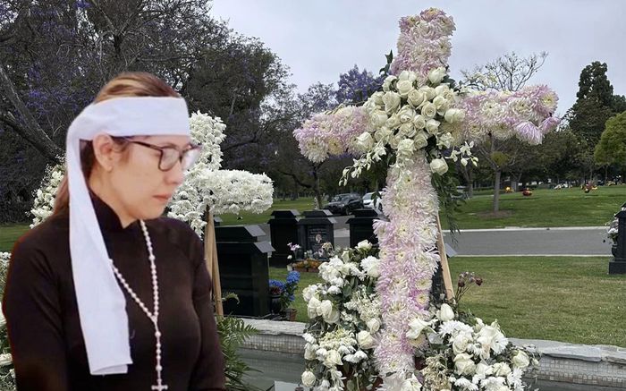 Vợ Đức Tiến mỗi ngày đều ra thăm mộ sau khi linh cữu chồng được an táng