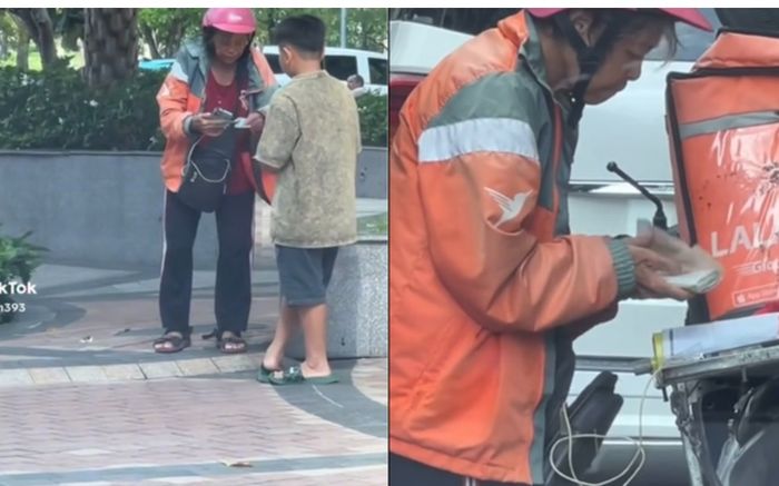 Nghẹn ngào cụ bà shipper U70 tóc bạc trắng, đội nắng mưa đi giao hàng nuôi con và cháu