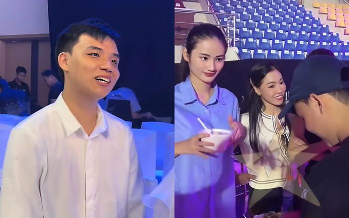 Bạn trai mua đồ ăn, chăm sóc Hoa hậu Ý Nhi khi làm việc