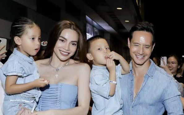 Hồ Ngọc Hà và Kim Lý đưa các con đi chơi, nữ ca sĩ nức nở khen chồng