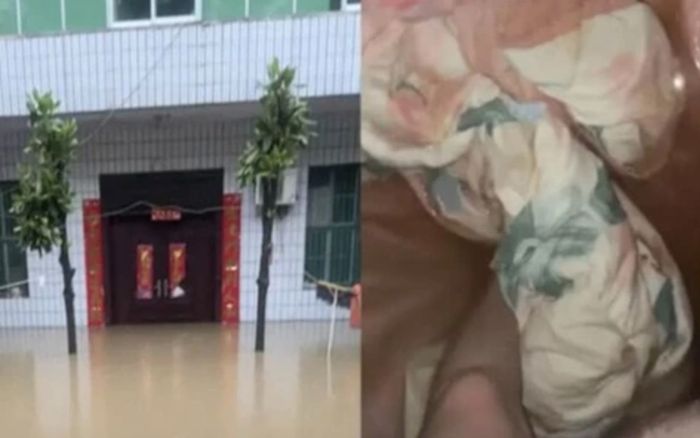 Ngủ mơ thấy bay bồng bềnh, khi tỉnh giấc người phụ nữ thấy nhà trôi giữa lũ