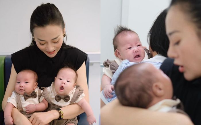 Phương Oanh tự thân cùng hai con đi khám bệnh, dân mạng tò mò Shark Bình đâu?