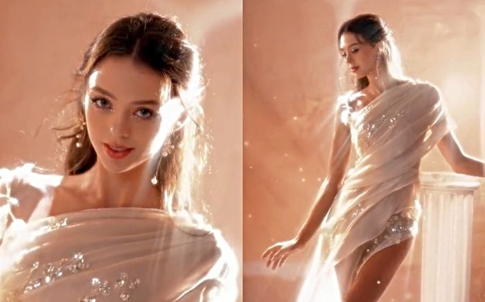 Vợ Bùi Tiến Dũng đẹp tựa nữ thần trong hậu trường buổi chụp ảnh