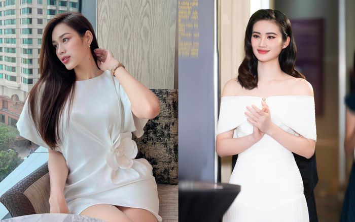 Khác biệt khi Đỗ Thị Hà và Ý Nhi cùng diện váy trắng