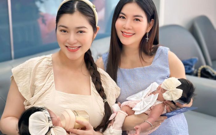 Thanh Trúc - Kha Ly hội ngộ sau 1 tháng ở cữ, nhan sắc mẹ bỉm bất phân thắng bại