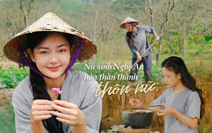 Nữ sinh hóa thân thành thôn nữ đồng quê, khơi gợi ký ức cho người Việt Nam