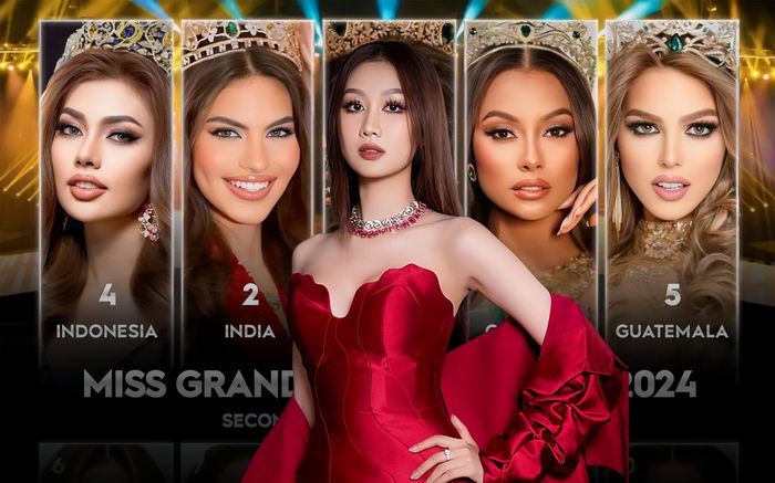 Hoa hậu Quế Anh xếp rìa bảng dự đoán Miss Grand International 2024