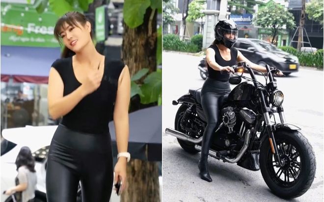 Thanh Hương mặc đồ bó khoe body 'căng đét', khai sự thật chuyện lái motor ngoài phố