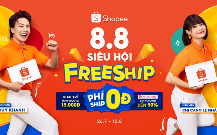 8.8 Siêu Hội Freeship: địa điểm hot săn voucher 50%, phí ship 0 đồng trên Shopee