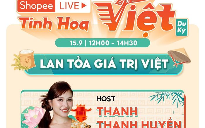 Nông đặc sản ba miền cùng loạt thương hiệu gồm Cocoon, Quê Việt lên sóng Shopee Tinh Hoa Việt Du Ký 15.9