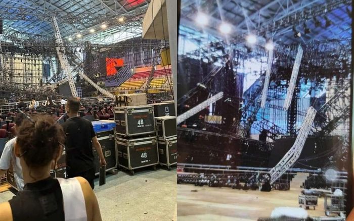 Miss Cosmo gặp sự cố sập sân khấu, một người bị thương