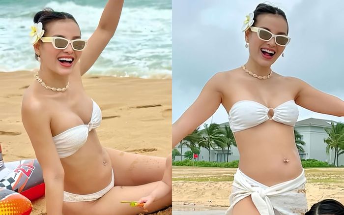 Phương Trinh Jolie diện bikini khoe gò bồng đảo căng tràn, nhan sắc bầu 4 tháng gây ngỡ ngàng