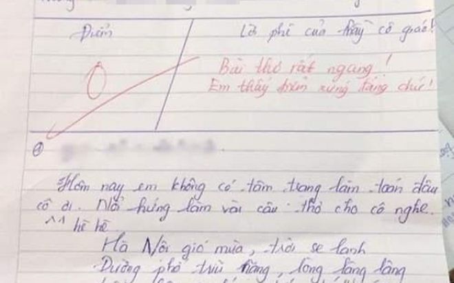 Bài thơ của học trò bị chấm 0 điểm, biết lý do dân tình đồng ý tuyệt đối với giáo viên