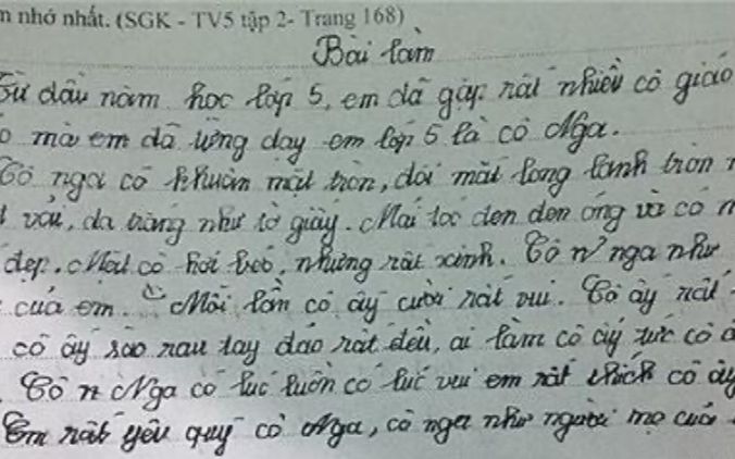 Bài văn tả cô giáo 'rất ác', nhân vật chính đọc xong lại cười khoái chí