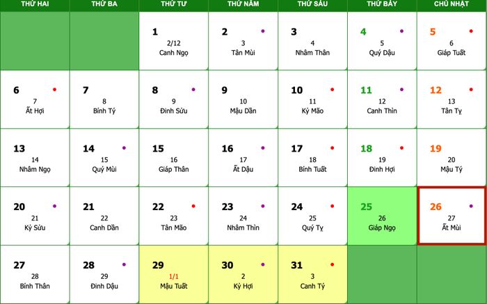 Xem lịch âm hôm nay ngày 26/1/2025: Tra cứu nhanh ngày tốt xấu và giờ hoàng đạo chuẩn xác nhất