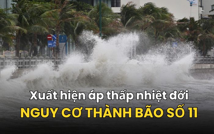 Xuất hiện áp thấp nhiệt đới, nguy cơ thành bão số 11
