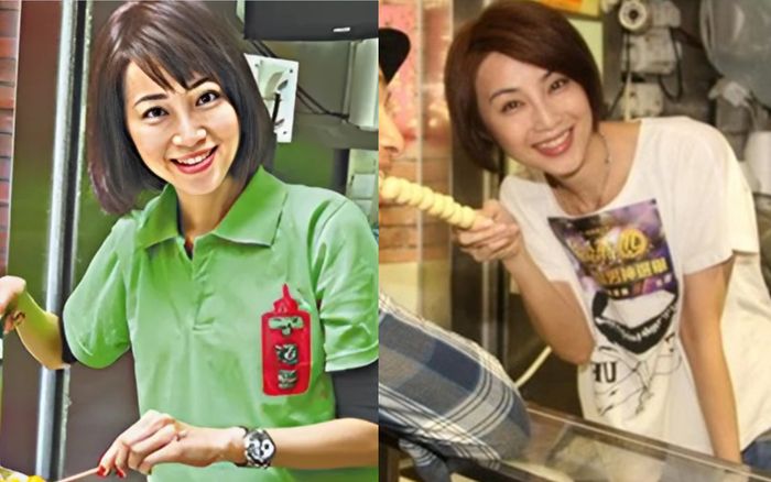 Hoa hậu nổi tiếng showbiz bị bắt gặp đi bán trà sữa và cá viên chiên