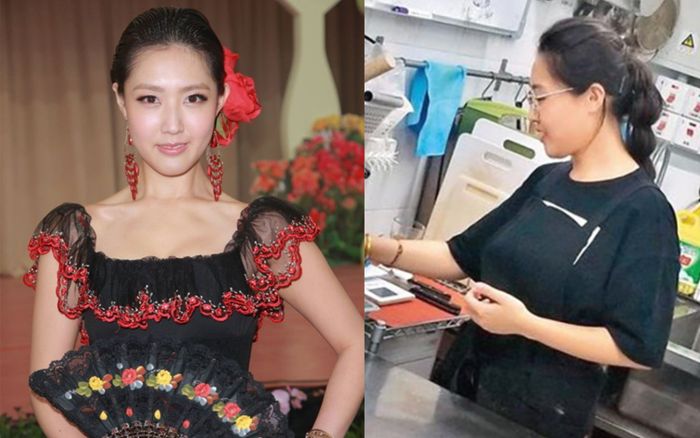 Nữ diễn viên nổi tiếng bị bắt gặp đi làm phục vụ tiệm mì kiêm rửa bát