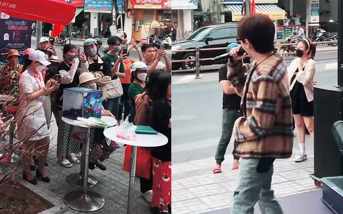 Nam ca sĩ diễn ở lề đường lác đác người xem, nay là cái tên đình đám showbiz Việt