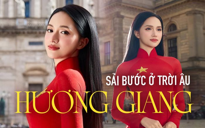 Hương Giang 'xả ảnh' diện áo dài sải bước ở trời Âu, nhan sắc trước thềm chinh chiến Miss Universe gây xôn xao