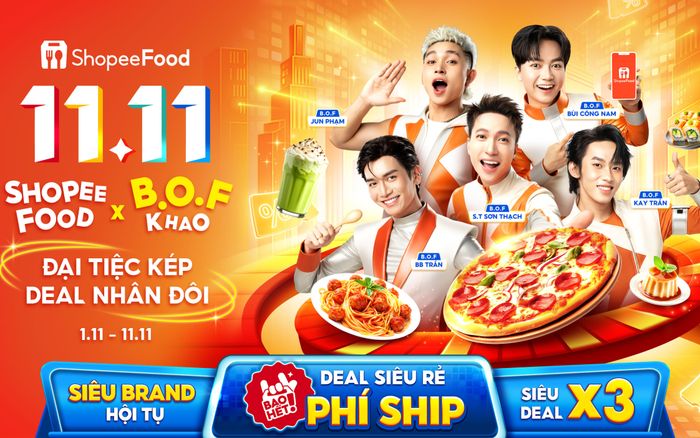 Tháng 11 bùng nổ cùng ShopeeFood: Đại tiệc kép - Deal nhân đôi, niềm vui gấp bội