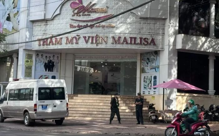 Công an có mặt tại toà nhà thẩm mỹ viện Mailisa ở Đắk Lắk và TP.HCM