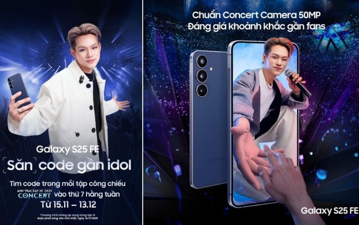 Cộng đồng mạng “bùng nổ” cùng Galaxy S25 FE: Săn code gần idol, trúng vé Fan Zone cực đỉnh!