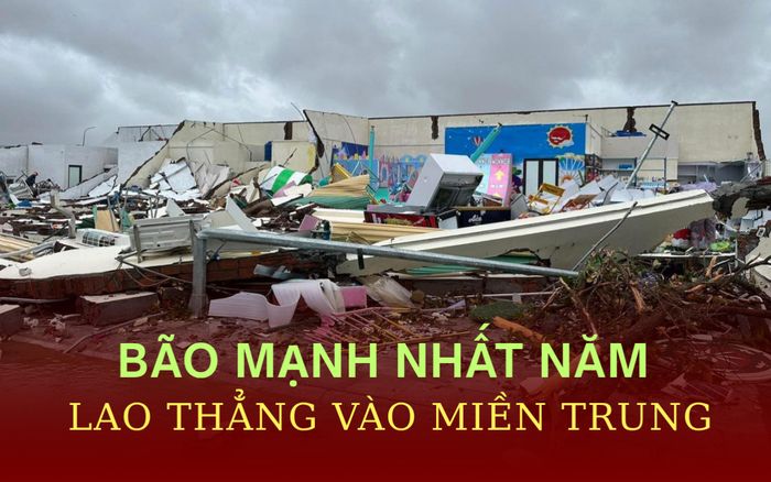 Bão mạnh nhất năm lao thẳng vào miền Trung: Gió giật kinh hoàng, mưa ngập khắp nơi